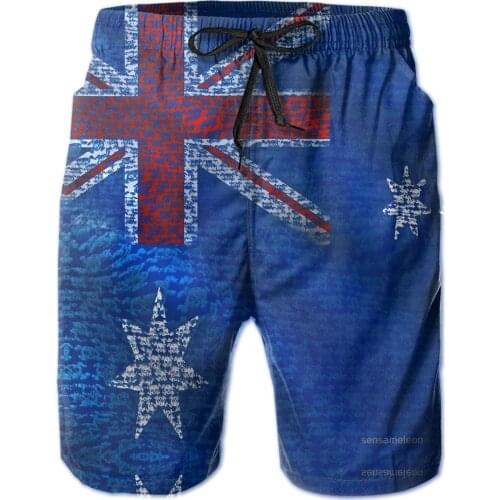 Australian Flag(2) Mens Beach Shorts Creative R333 Tees Eur Size
