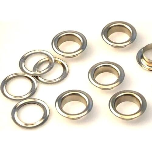 1 Inch ( 25mm ) solid brass eyelets with washers - Silver Nickel Plated