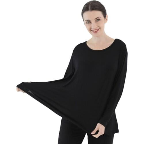 Pyjama Pour Femme New Spring Autumn Sleep Tops One Piece Loose Plus Size Bottoming Shirt Lounge Wear Sleepwear Pijama 7XL