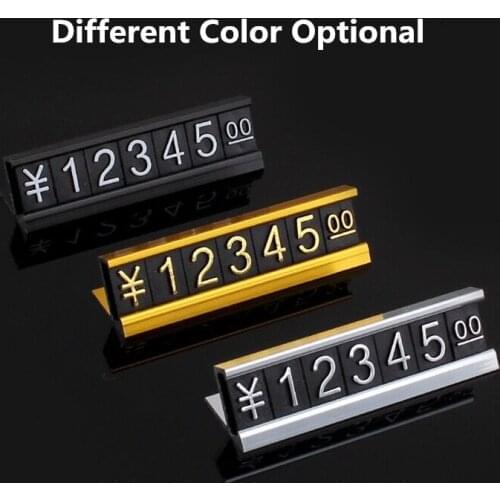10 Sets Plastic Watch Jewelry Price Display Cube Tags Digital Price Labels Holder Numbers Display Stand