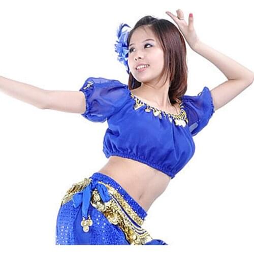 Sexy Belly Dance Costume Lantern Blouse Bra Top 13 Colors