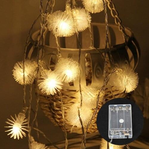 LED String Lights Romantic Dandelion Shaped Garland Fairy Lights for Holiday Christmas Party Home Room Decorations Lamp Decor