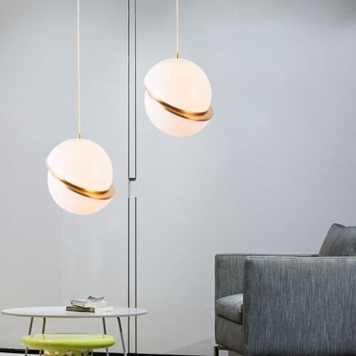 Vintage iron glass ball chandeliers ceiling led light lamparas de techo nordic decoration home living room decoration