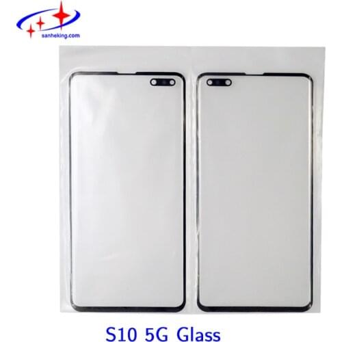 High Quality Replacement For Samsung Galaxy S10 5G S7 Edge Front Glass With OCA S8 plus LCD Screen Front Outer Lens Rpair