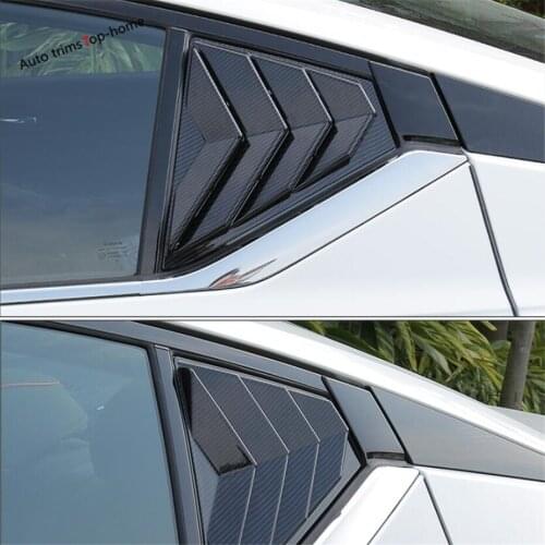 Yimaautotrims Rear Tail Window Vent Louvers Scoop Protection Triangle Cover Trim Exterior Fit For Nissan Altima Teana 2019 2020