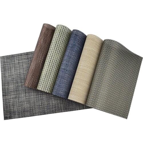 Western Restaurant PVC Heat Reistance Table Placemats 45x30cm Kitchen Dining Table Decor