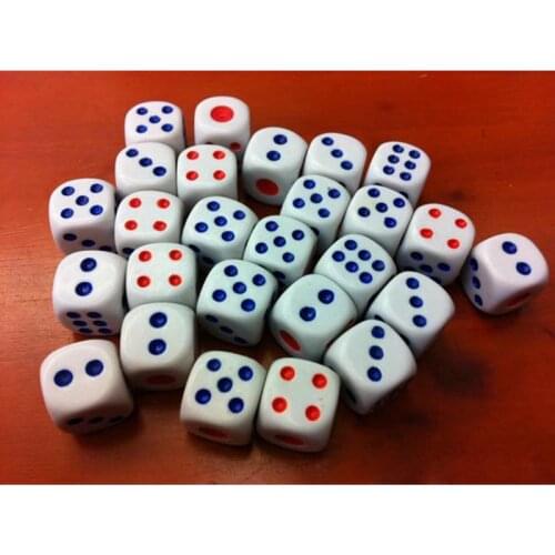 10pcs White Acrylic Round Corner Dice 6 Sided Die Portable Table Games Dice Party Family Kids Tool Dice
