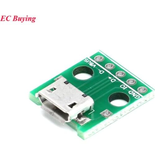 10pcs MICRO USB to DIP Adapter 5pin female connector B type pcb converter