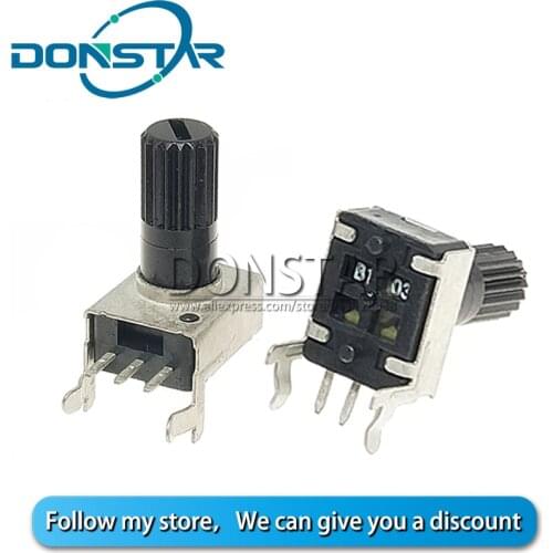 10PCS RV09 90 Degrees 1K 2K 5K 10K 20K 50K 100K Ohm 3P 3Pin 0932 Adjustable Seal Potentiometer Handle 12.5MM B100K B10K B5K B50K