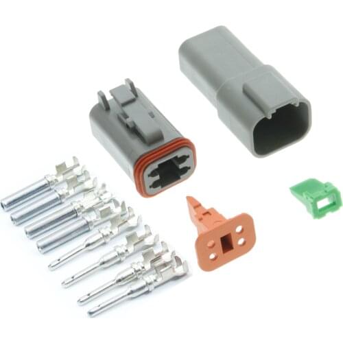 1000Sets DT06-4S DT04-4P 4Pin Waterproof Wire Connector U-barrel Crimper Terminals for SOLENOID VALVES Boats