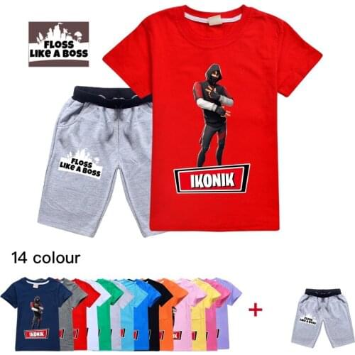 Fortnites Children Cotton Summer Baby Boys Girls Clothes T Shirts Shorts 2Pcs/sets Outfit Kid Fashion Toddler Tracksuits
