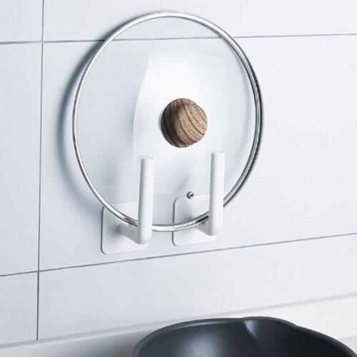 2Pcs Multifunctional Punch-Free Wall-Mounted Wall Hook Hanger For Kitchen Tools Tableware Organize Towel Hook For Bathroom