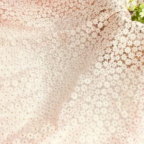 2yards French Net Lace Fabric 2019 Latest Embroidery Flower Pattern Lace Fabric For Wedding Dress Sewing DIY Clothing Material