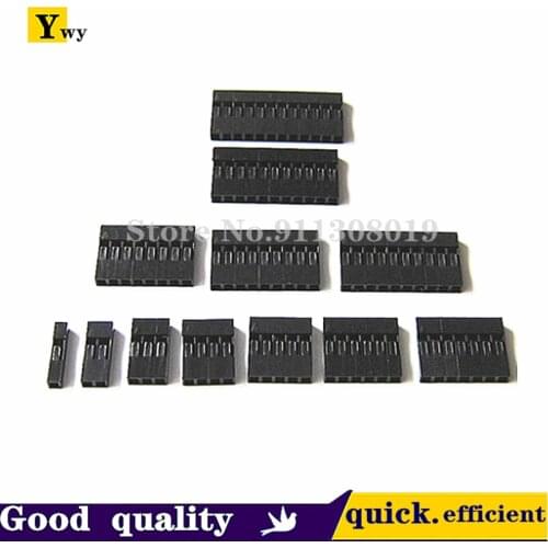 20/50/100PCS 2.54mm Dupont Connector 2.54 mm Single Row Plastic Shell Plug 1P 2P 3P 4P 5P 6P 7P 8P 9P 10P 12P 14P 16P 18P 20P