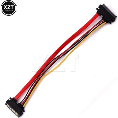30cm 22Pin SATA Cable Male to Female 7+15 Pin ATA SATA Data Power Combo Extension Cable Connector Conterver