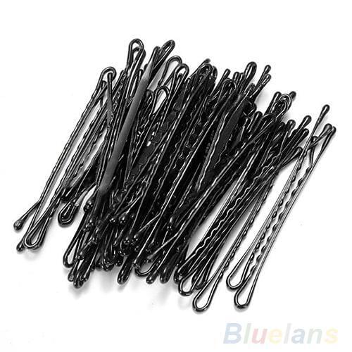 50pcs Metal Waved Hair Clips Bobby Salon Pins Grips Hairpins Barrette Black Hair Clip Accessories Drop shipping