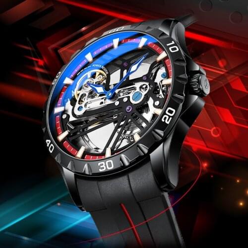AILANG Watch Special Design Transparent Skeleton Watches Sport Male Waterproof Automatic Mechanical Wristwatches Mens Clock 2021