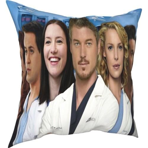 Greys Anatomy Cushion Silver Gray Blue Cushion Velvet Pillow Case Anime Body Pilow Blue Pillows Pillow Cover Pillowcase