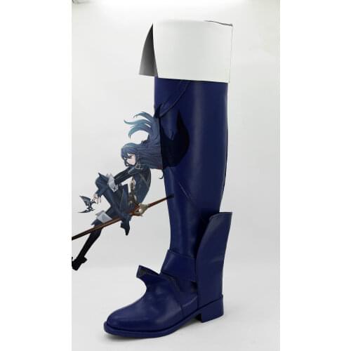 Anime Fire Emblem Three Houses Cosplay Shoes Blue Lucina Shoe Boots Flat Leather Shoes Only Shoes Adult Cosplay Props