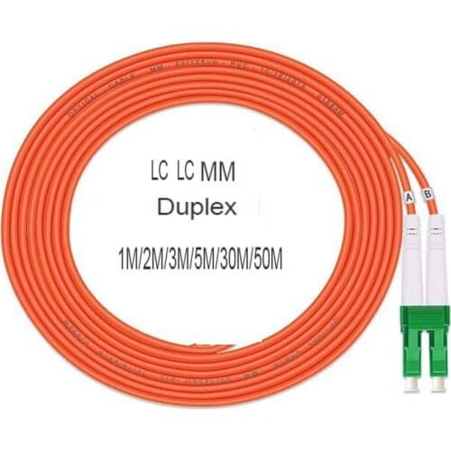 Free shipping 5PCS/lot LC/APC-LC/APC fiber optic patch cord 1M 2M 3M 5M Duplex Multimode cable FC-FC optical fibre jumper MM DX