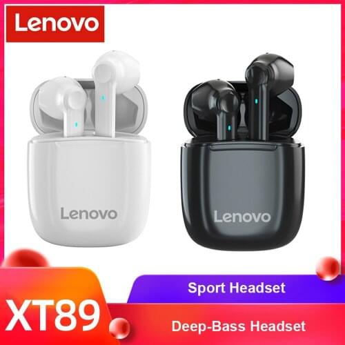 Lenovo earbuds wireless bluetooth earphone Mini Earbuds Gaming For Smart Phone With Charging Box Mic headphones Waterproof Audio