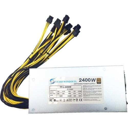 2U 2400W MINING POWER SUPPLY +12V 216A Power Supply Manufacturer Wholesale 2400w Mining Power Supply 200-240v for ASIC Miner GPU