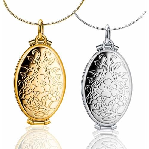 Flower Bird Box Pendant Necklace For Women Lady 925 Sterling Silver Wedding Birthday Jewelry Female Trendy Chain Necklace