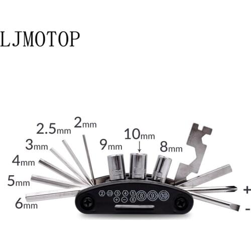 Motorcycle Repairing Tools 15 In 1 Multifunction Wrench Screwdriver For SUZUKI RM85 RM125 RM250 RMX250 RM 85 125 250 RMX 250