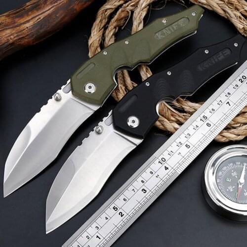 Camping self-defense wilderness survival knife multifunctional folding knife self-defense outdoor equipment, durable