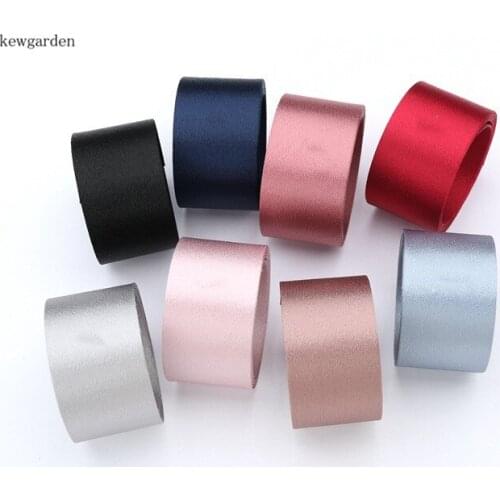 Kewgarden 40mm 1-1/2" Glossy Wrinkle Layering Cloth Ribbons Handmade Bowknot Ribbon DIY Riband Accessories 4M/Lot