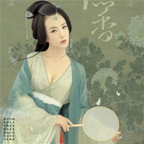 Light Blue Simple Elegant Fairy Aesthetic Photography Costume Princess Cosplay Stage Performance Classical Dance Drama Hanfu