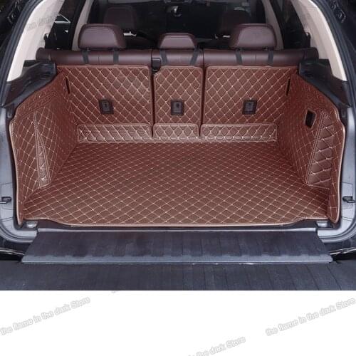 Leather Car Trunk Mat Cargo Liner for bmw X5 2013 2014 2015 2016 2017 2018 F15 accessories rear cover boot interior 5 7 seats