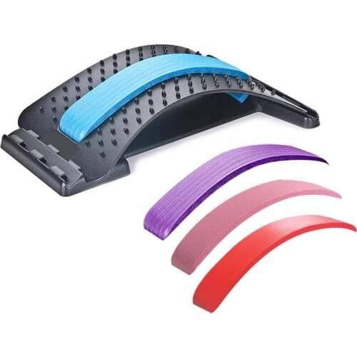 Back Massager Stretcher Fitness Stretch Equipment Lumbar Support Relaxation Mate Spinal Pain Relieve Chiropractor