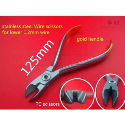 Medical Orthopedic instrument wire cutter dental scissors gold handle VET orthopedist use universal DIY kirschner wire cutter
