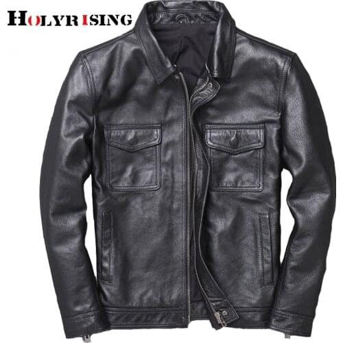 S-7XL Genuine Leather Jacket Vintage Mens Leather Jacket кожаная куртка мужская 100% Real Cowskin Leathe chaqueta cuero hombre