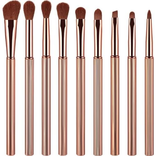 Anmor Eye Makeup Brushes Set Eyeshadow Blending Brush Shading Eyebrow Contour Concealer Metal Make Up Tool High Quality