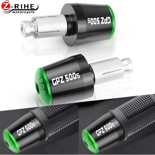 Hand Bar Ends Motorcycle Accessories HandleBar End Cap CNC Billet Aluminum For KAWASAKI GPZ500S GPZ 500 S 1987-2004 1988 1989 99