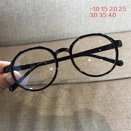 Oulylan -1.0 -1.5 -2.0 -2.5 -3.0 -3.5 -4.0 Finished Myopia Glasses Women Men Irregular Eyeglasses Unisex Shortsighted Eyewear