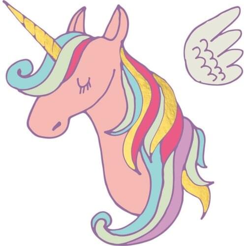 Factory Sales Unicorn Design temporary Tattoo Favors Horse disposable tattoo print decal Removable tattoos 500pcs Free Shipping