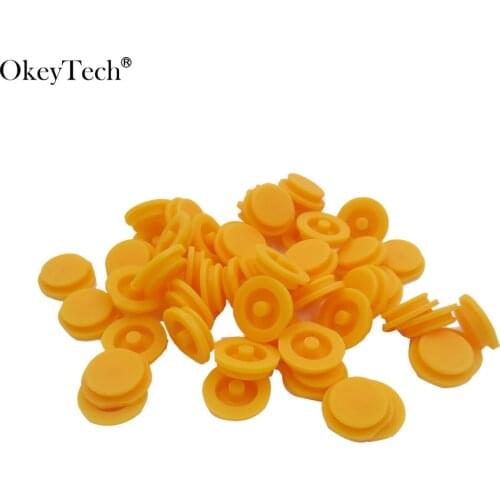 Okeytech 50Pcs/lot High Quality Rubber Skin 1 Button Key Pad Car Key Shell For Mercedes Benz Smart Pad Fob Case Remote Key Pad