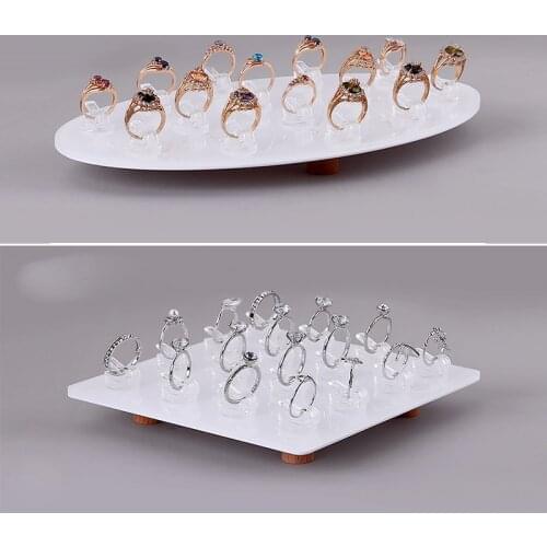 Acrylic ring holder jewelry stand for rings jewellery exhibitor case ring holders jewlery pandora ring organizer tray showcase