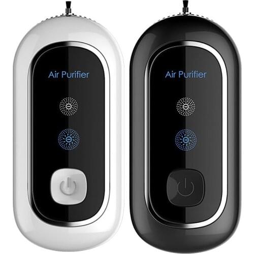 Hanging Neck Air Purifier Stylish Personal Wearable Mini Portable Built-in Fan 160 Million Negative Ion Generator