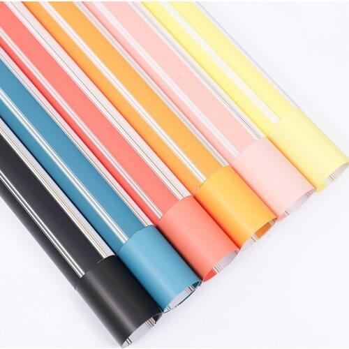 20pcs Stripe Flower Wrapping Paper Mothers Day Gift Packaging Craft Paper Florist Bouquet Wrapping Material Paper 58x58cm