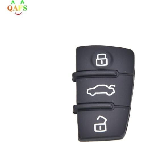 Repair 1 pcs Remote Key FOB 3 Button Rubber Pad Replacement Fits for Audi A3 A4 A6 TT Q7