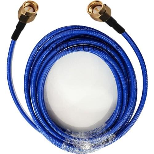 SMA Male to SMA Male RF Crimp Coax Pigtail Connector Blue Soft RG142 Cable 10/15/20/30/50CM 1/2/3/5/10M