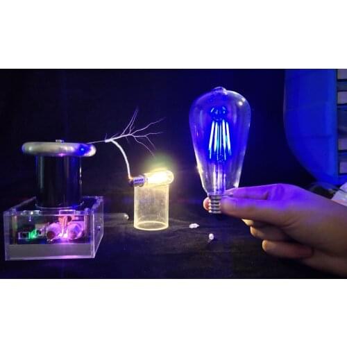 Tesla Coil Artificially Initiated Lightning Wireless Light on Experimental Tools for Science and Education Magnetic Storm Coil
