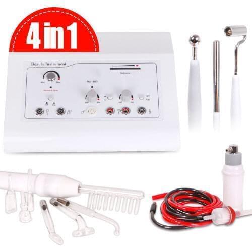 Surebeauty 4 in Galvanic Induct Educe High Frequency Facial Care Acne Removal Vacuum Spray Beauty Machine