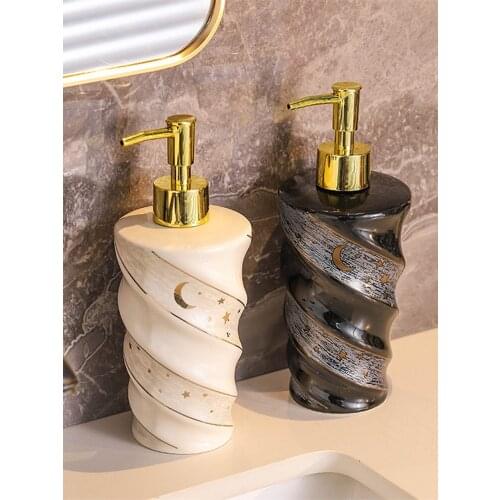 NEWYEARNEW Creative Ceramic Hand Washing Liquid Bottle Hotel Soap Dispenser Emulsion Bathroom Accessories Home Decoration