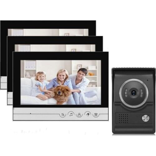 XinSiLu 9 inch Touch Button Video Intercom Video Door Phone 700TVLine IR Outdoor Camera for Home / Office Security System 1V3