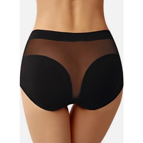 Womens panties Push Up Cotton High Waist hip-lift Sexy Panties high-elasticity Plus Size Mesh Lace Triangular Ladies Underwear